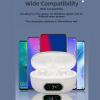 Translator Headphones, 144 Languages, Stereo Clip-On Translation Earbuds with Charging Case, White view 2