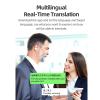 Translator Headphones, 144 Languages, Stereo Clip-On Translation Earbuds with Charging Case, White view 4