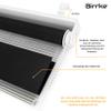 Birrke Double Roller Blind 95 x 150 cm, No-Drill or Drill-Mount, Day & Night, Graphite view 2
