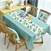 FLYIFE Washable, Waterproof, Wipe-Clean Tablecloth, Green, 90 x 90 cm view 1