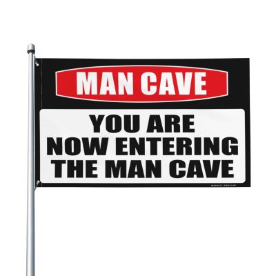 Country Boy “Beware! You Are Now Entering the Man Cave” Flag, 152 x 244 cm