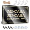 Bar Man Cave Decor, Mi Casa Su Casa Pero, Only Until 9 PM Metal Sign, 30 x 40 cm view 1