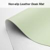 Gro Leather Desk Mat, Waterproof Faux Leather Desk Pad, Warm Mouse Pad, Wipeable Table Mat, Non-Slip Desk and Dining Table Cover (50 x 100 cm, Dark Green) view 2