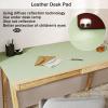Gro Leather Desk Mat, Waterproof Faux Leather Desk Pad, Warm Mouse Pad, Wipeable Table Mat, Non-Slip Desk and Dining Table Cover (50 x 100 cm, Dark Green) view 4