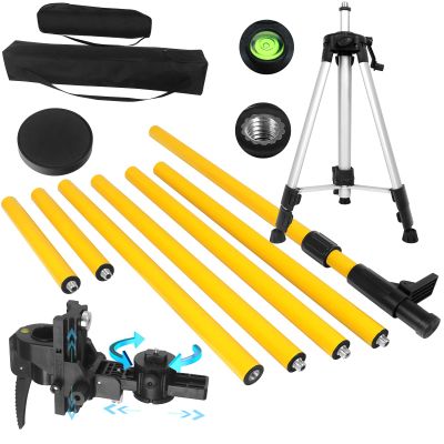 FenorGan Laser Leveling Pole with Tripod, 4.2 m Telescopic Pole and 1.2 m Extendable Tripod