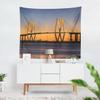 CEVAN Wall Tapestry, Modern Orange Printed Fabric, 200 x 150 cm view 1
