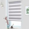 MupFup Double Roller Blind, No-Drill Clip-Fix, Gray, 90 x 150 cm view 1