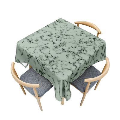 Mateju 3D Marble Tablecloth, Washable Square Table Cover for Indoor & Outdoor Use, Table Protector for Birthday, Wedding & Festival, 120 x 120 cm, Blue