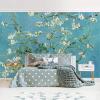 3D Effect Branches and Flowers Canvas-Style Photo Wallpaper view 2