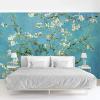 3D Effect Branches and Flowers Canvas-Style Photo Wallpaper view 3
