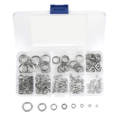 SS304 Spring Washer Assortment, M2–M10, 180 Pieces with Storage Box