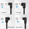 YSJJZRL White RJ45 Cat 6 Ethernet Cable, 90-Degree Left-Angle, 5 m view 2