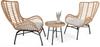 di volio Boho Sorrento 3-Piece Polyrattan Balcony Lounge Set view 1