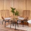 di volio Boho Sorrento 3-Piece Polyrattan Balcony Lounge Set view 2