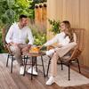 di volio Boho Sorrento 3-Piece Polyrattan Balcony Lounge Set view 3