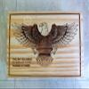 A-F Luxury Handcrafted Eagle Urn for Adult Human Ashes, Engraved Wood, 250 Cubic Inches view 1