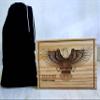 A-F Luxury Handcrafted Eagle Urn for Adult Human Ashes, Engraved Wood, 250 Cubic Inches view 2