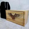 A-F Luxury Handcrafted Eagle Urn for Adult Human Ashes, Engraved Wood, 250 Cubic Inches view 4