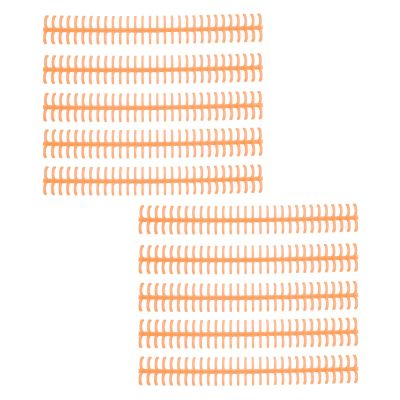 Plastic Binding Spines, 1/2-Inch, 30-Hole, Orange, 10-Pack