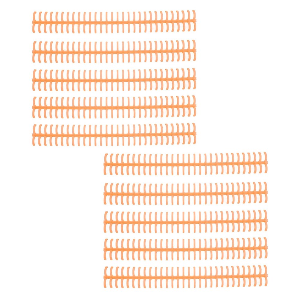 Plastic Binding Spines, 1/2-Inch, 30-Hole, Orange, 10-Pack
