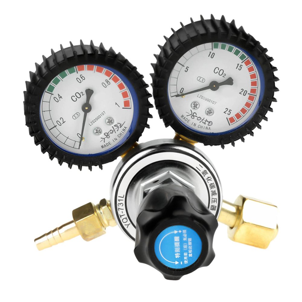 CO2 Regulator Pressure Reducer, G5/8 CO2 Gas Cylinder Regulator for Welding