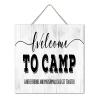 Welcome to Camp Where Friends and Marshmallows Get Toasted Family Wall Art Decor Sign, Rustic Wooden Plaque for Indoor Entryway, 12 x 12 Inches view 2