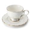 Leegg Tea Cup and Saucer Set, 2-Piece, White view 1