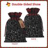 OdDdot Blackboard Print Drawstring Christmas Gift Bag view 3