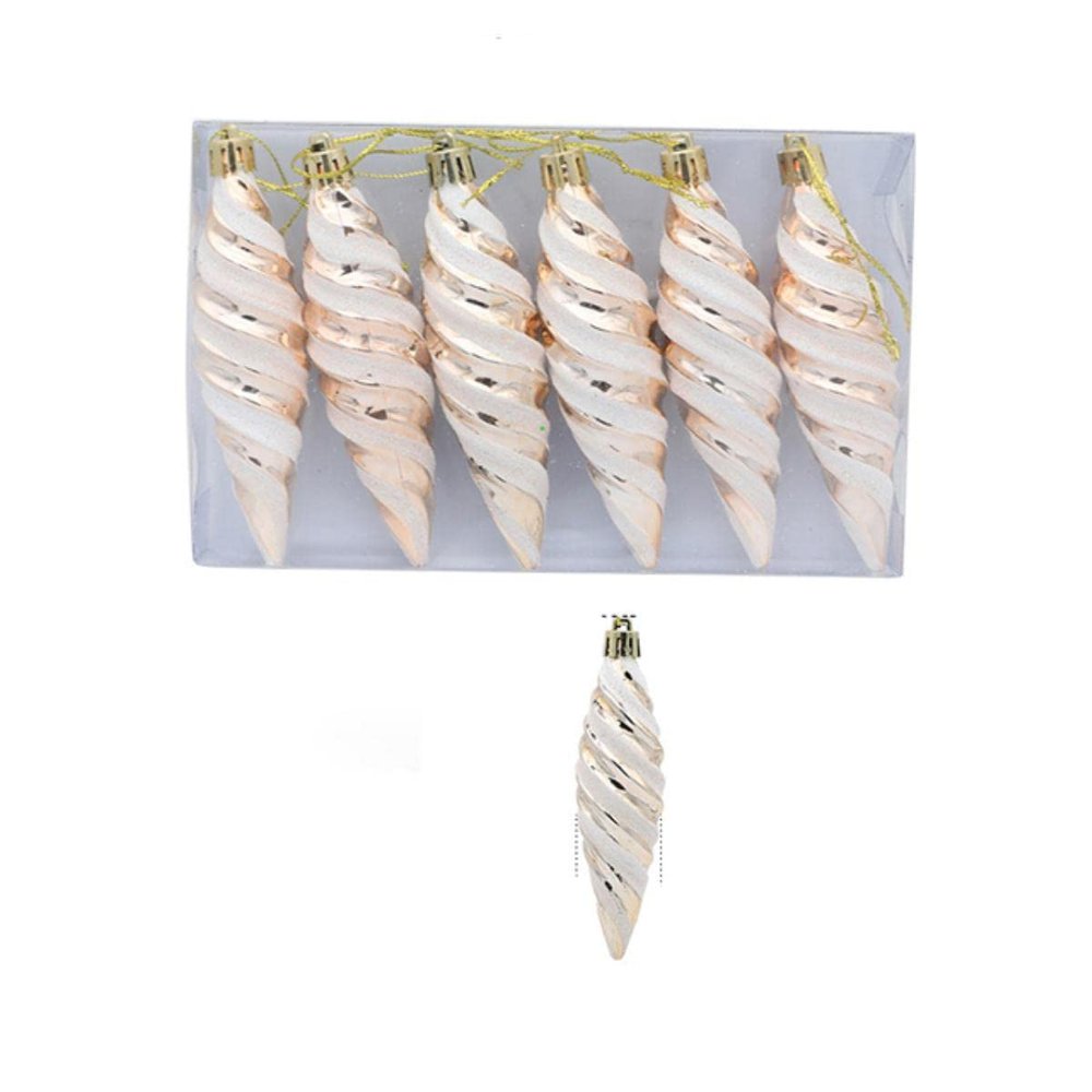 Krcken-Sigkeits Icicle Christmas Ornament, Champagne Spiral