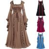 Nsercvb Women's Gothic Hooded Lace-Up Renaissance Maxi Dress view 4
