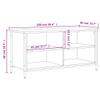 vidaXL TV Stand Smoked Oak 100x40x50 cm Engineered Wood view 3
