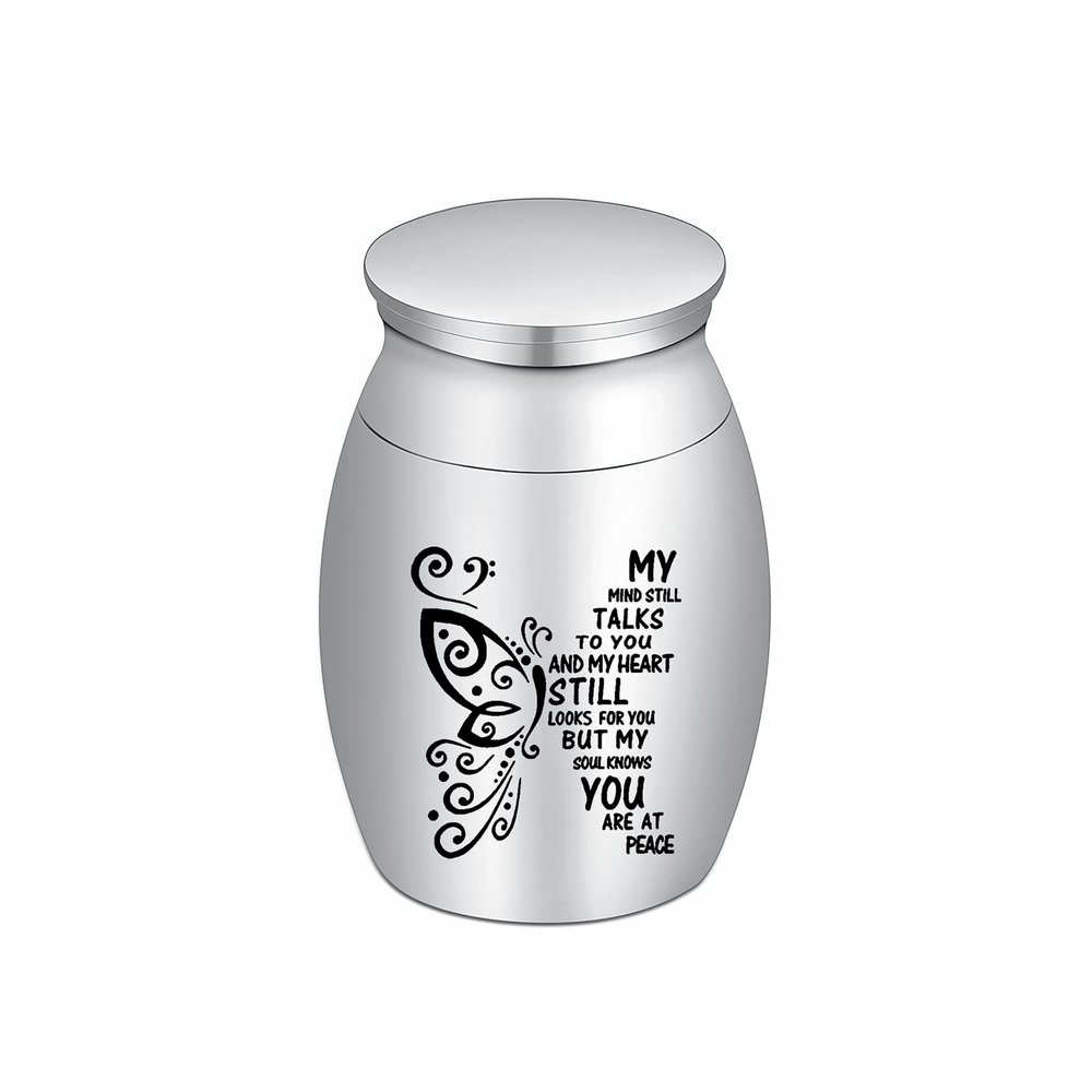 MYPOWER 25 mm x 16 mm Stainless Steel Keepsake Urn Pendant for Human Ashes