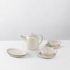 Broste Copenhagen Nordic Vanilla Tea Set for Two, Beige Stoneware, Dishwasher- and Microwave-Safe, 80019827 view 2