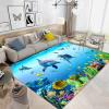 TEMLAN Ocean World Shark Coral Area Rug, Decorative Runner, 60 x 120 cm view 3