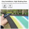 Garden Shade Sail, 85%–90% Shade, Breathable UV Protection, 3 x 3 m view 4