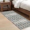 ZDYHMrj Washable Non-Slip Runner Rug, Abstract Moroccan Boho Gray and Blue, 100 × 350 cm view 3