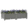 Festnight Light Gray PP Raised Garden Bed, 80 x 40 x 23 cm view 2