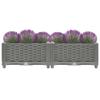 Festnight Light Gray PP Raised Garden Bed, 80 x 40 x 23 cm view 3