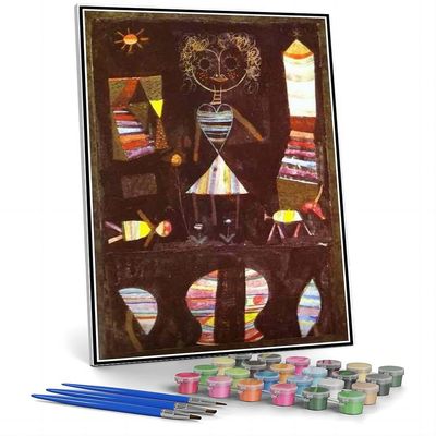 Paint by Numbers for Adults, Puppet Theater by Paul Klee, DIY Canvas Kit