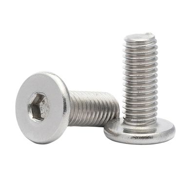 100-Piece Lot CM-Type Stainless Steel Flat-Head Hex Socket Screws, M1.6/M2/M2.5/M3/M4/M5/M6