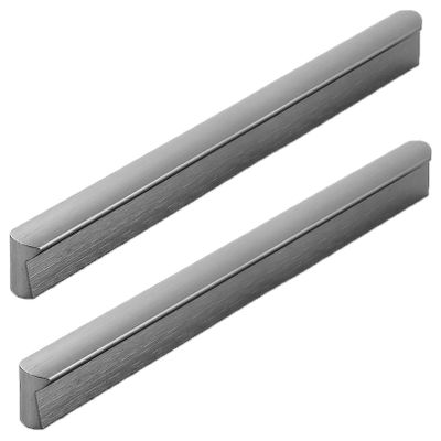 T-Bar Cabinet Handles, Gray Aluminum Alloy, 160 mm Hole Spacing, 2-Pack