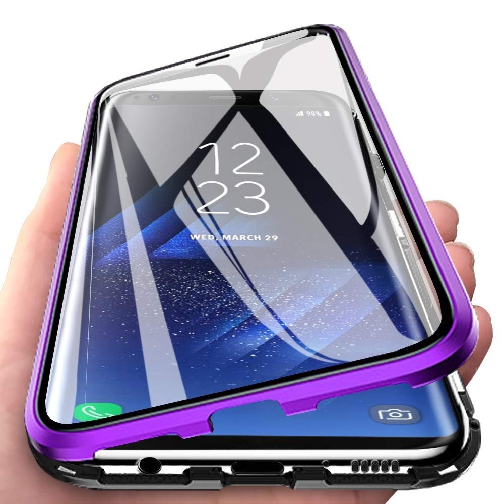 Wishcover Case for Realme 11 Pro, Magnetic 360° Full-Body Cover, Clear Front and Back, Purple