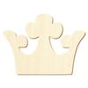 Wooden Crown V3 – Plywood Crown Silhouette for Crafts and Décor, 3–50 cm Wide, 19 cm High, Pack of 100 view 1