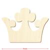 Wooden Crown V3 – Plywood Crown Silhouette for Crafts and Décor, 3–50 cm Wide, 19 cm High, Pack of 100 view 3