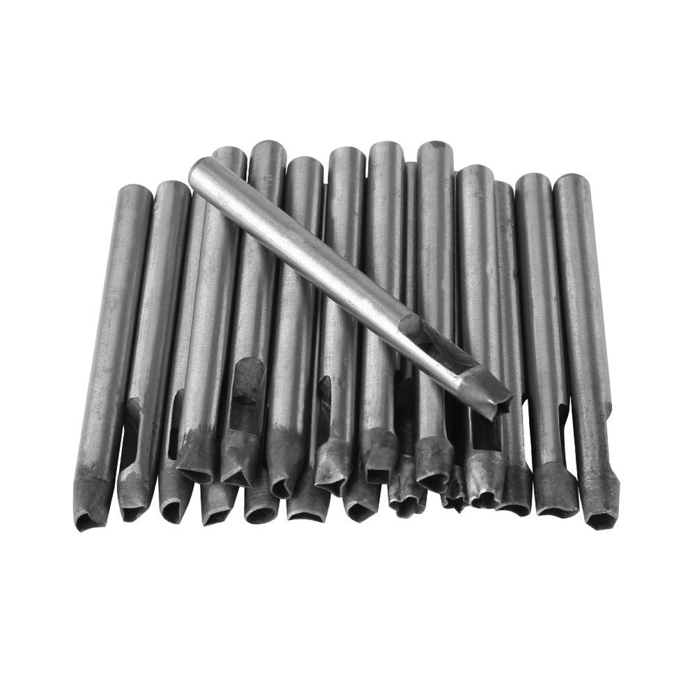 20-Piece 6 mm Carbon Steel Leather Flower Punch Set