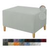 DEZYPZAM Rectangular Footstool Cover, Ivory White, S view 1