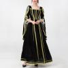 Women's Gothic Renaissance Medieval Dress with Trumpet Sleeves view 4