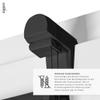 Estika Pleated Blind, Break-Resistant Clamp Brackets, Anthracite, 105 x 50 cm, No-Drill Installation view 2