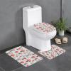 LAMAME Cartoon Mushroom 3-Piece Non-Slip Bathroom Rug Set view 1