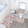 LAMAME Cartoon Mushroom 3-Piece Non-Slip Bathroom Rug Set view 3
